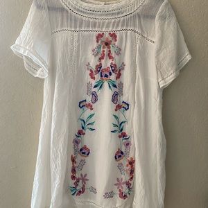 Boho Umgee white embroidered dress